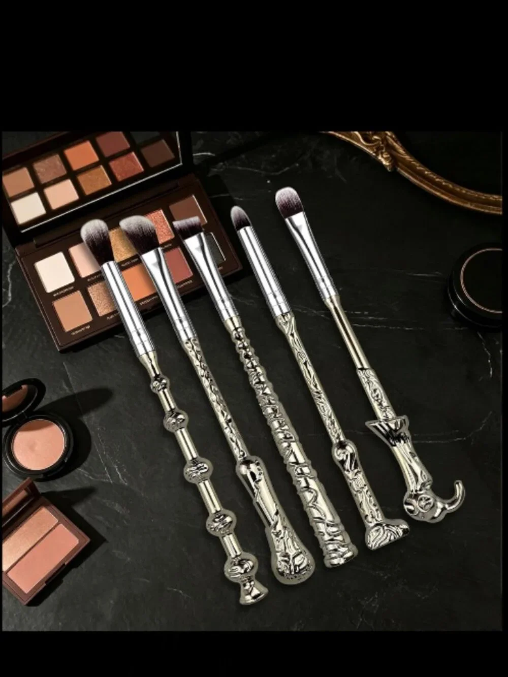 Wand Makeup Brush Set With Storage Bag